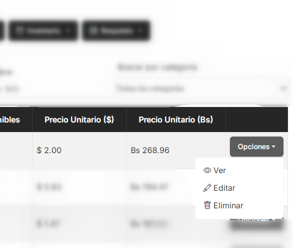 Gestionar inventario